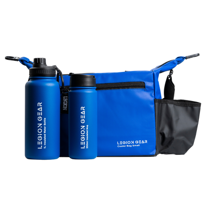 Legion Gear Insulated Cooler Bag & Bottle Bundle - Blue