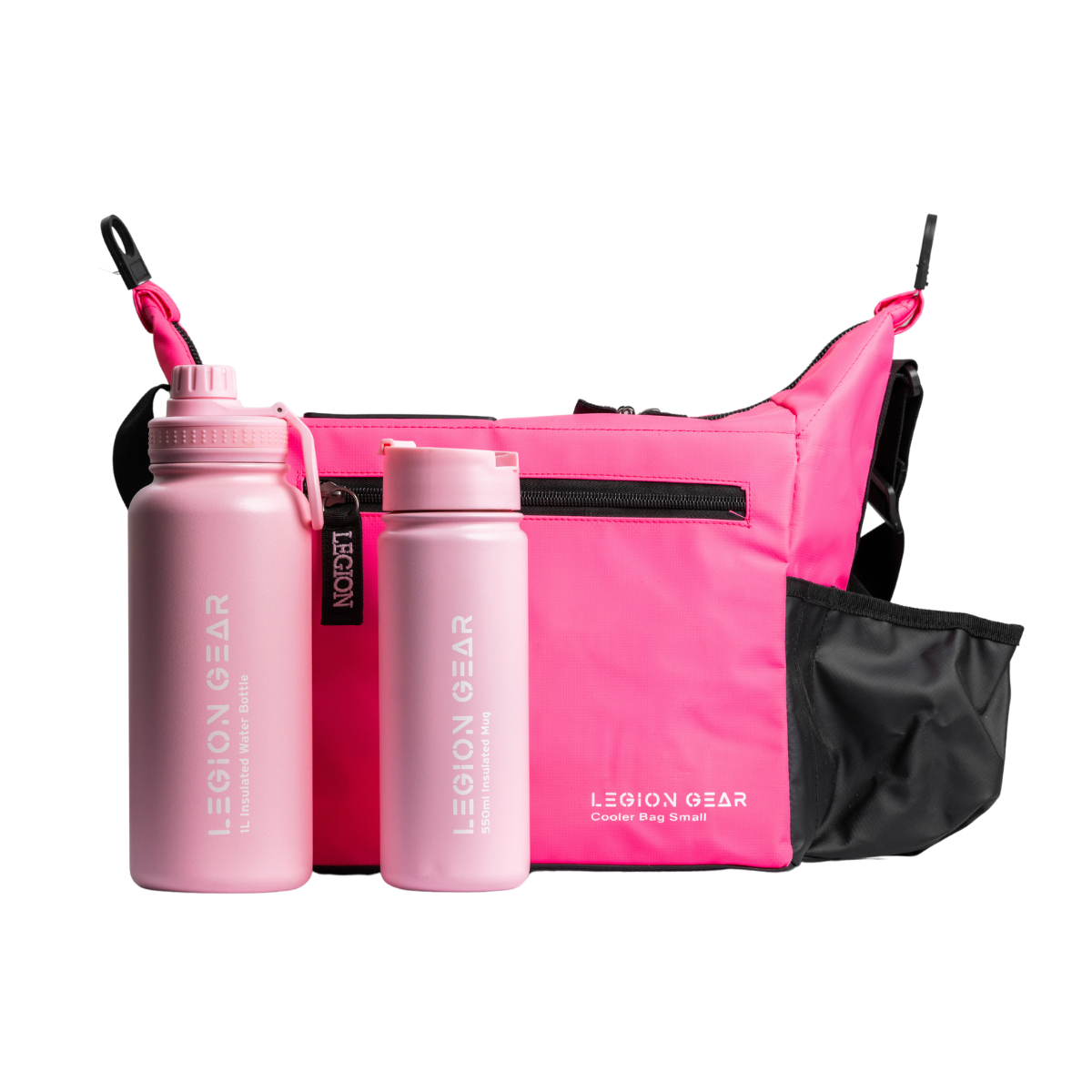 Legion Gear Insulated Cooler Bag & Bottle Bundle - Pink